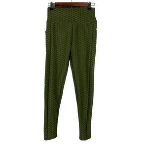 O to S Stretchy Fleece Lined High Rise Leggings Women's Small‎ Side Pockets